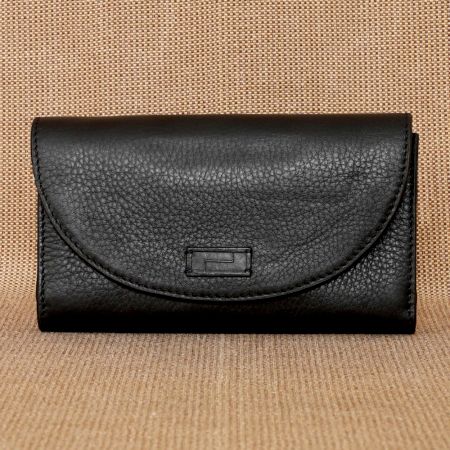 Handcrafted Charcoal Wallet Leather Luxury Graceful Refined